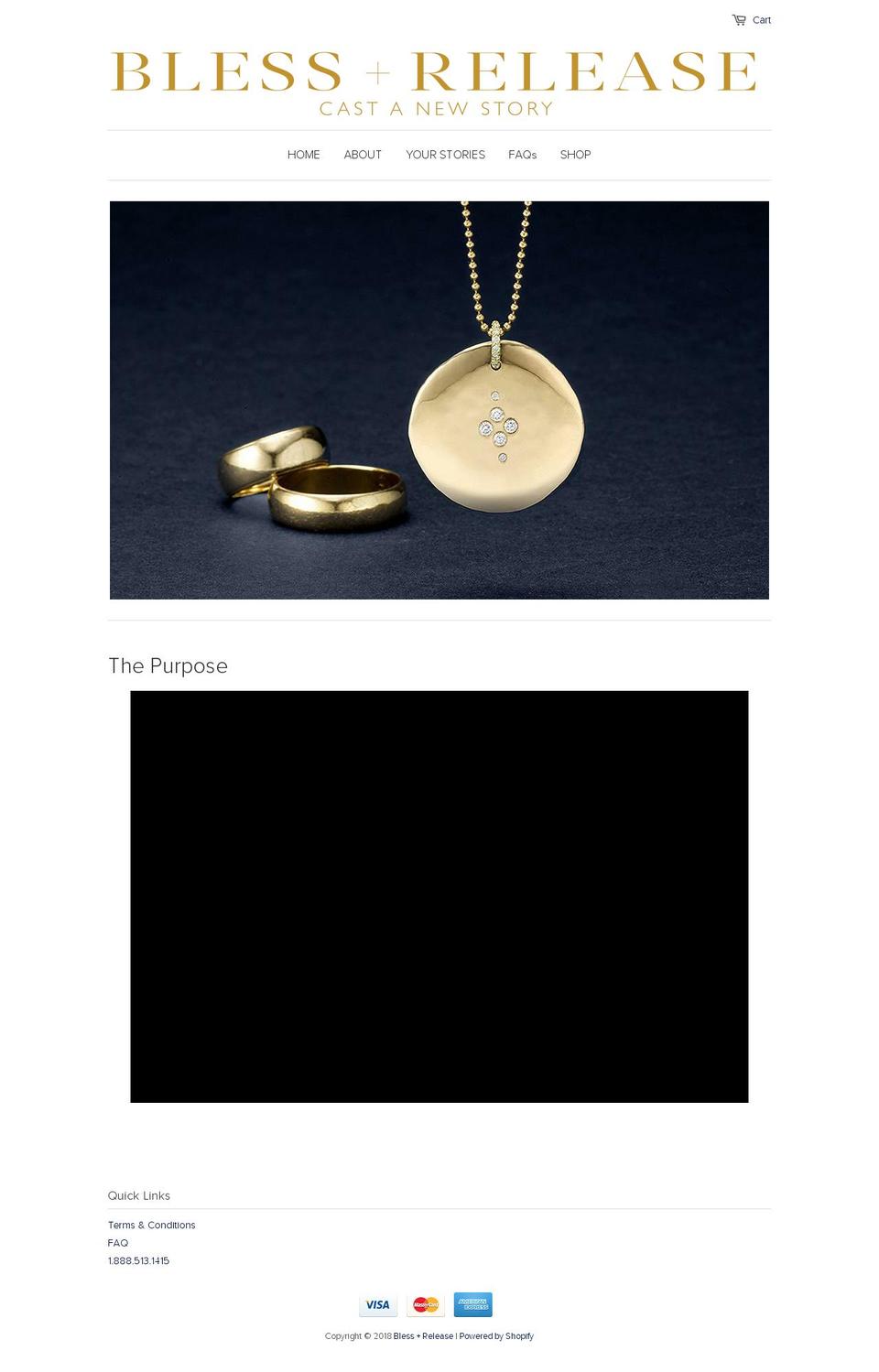 blessandrelease.com shopify website screenshot