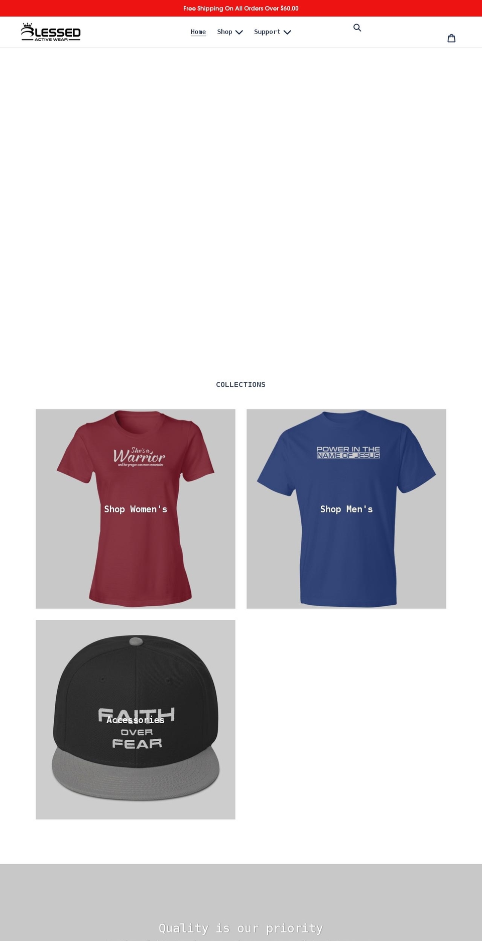 blessedactivewear.com shopify website screenshot