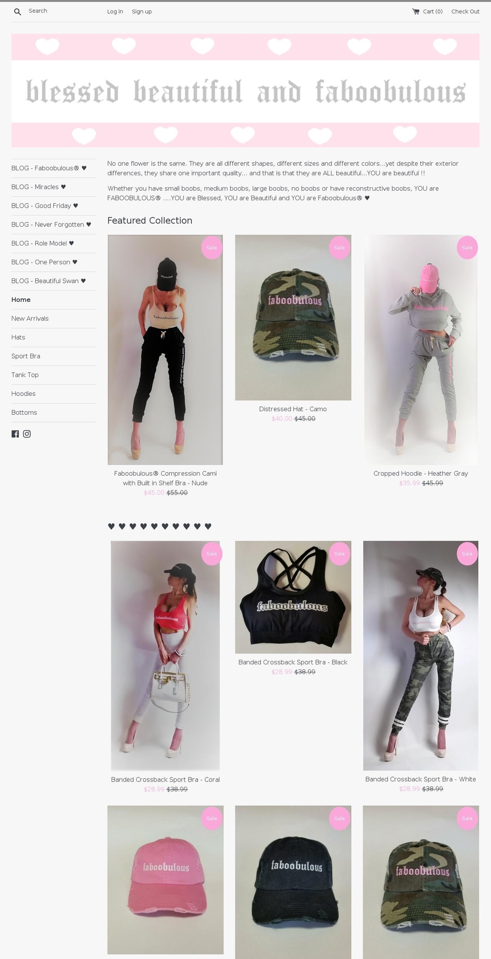 blessedbeautifulandfaboobulous.com — Shopify storefront screenshot