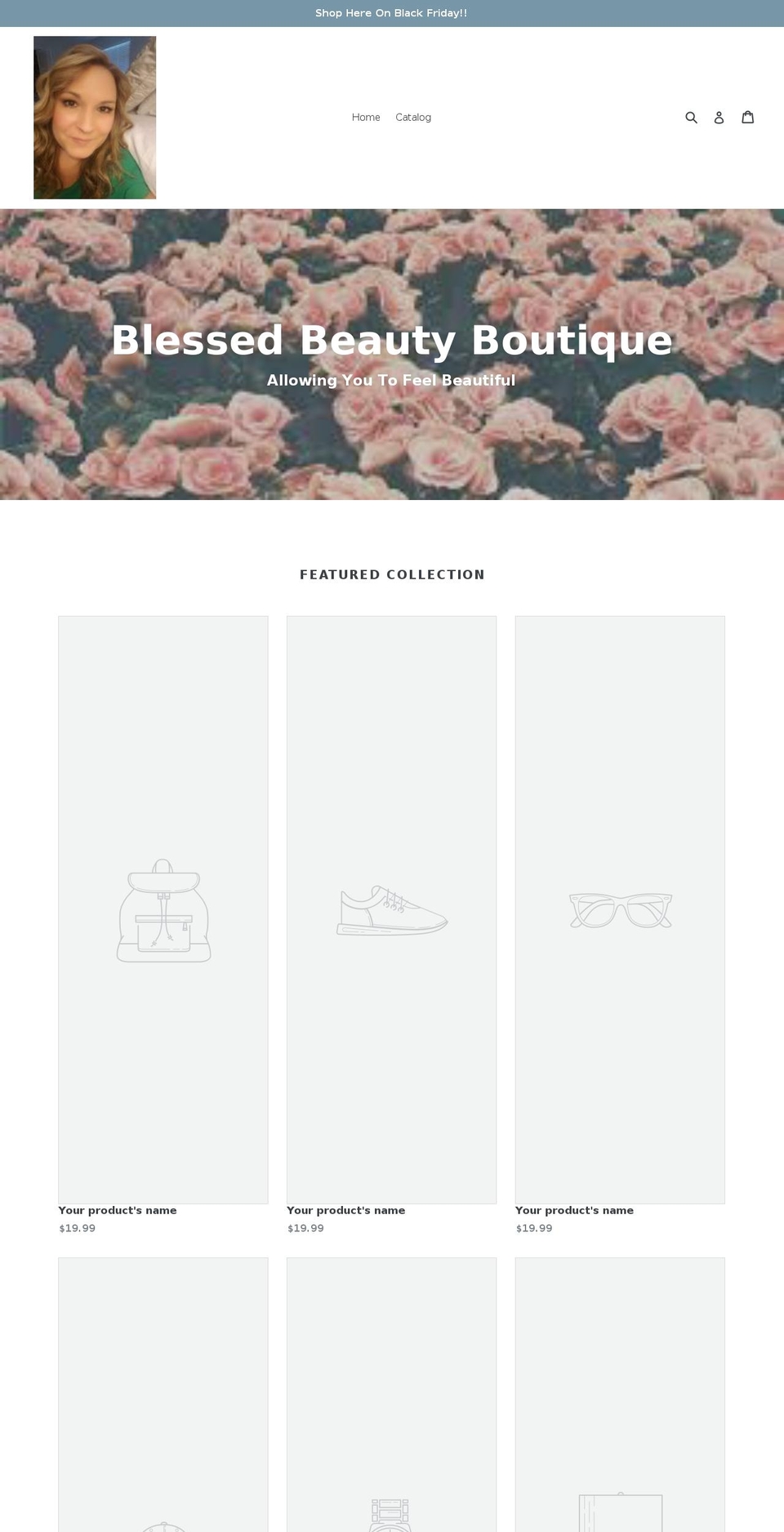 blessedbeautyboutique.com — Shopify storefront screenshot