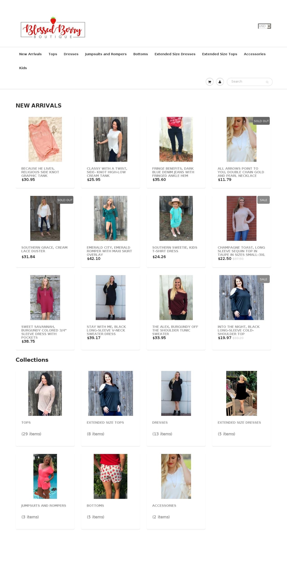 blessedberry.com — Shopify storefront screenshot