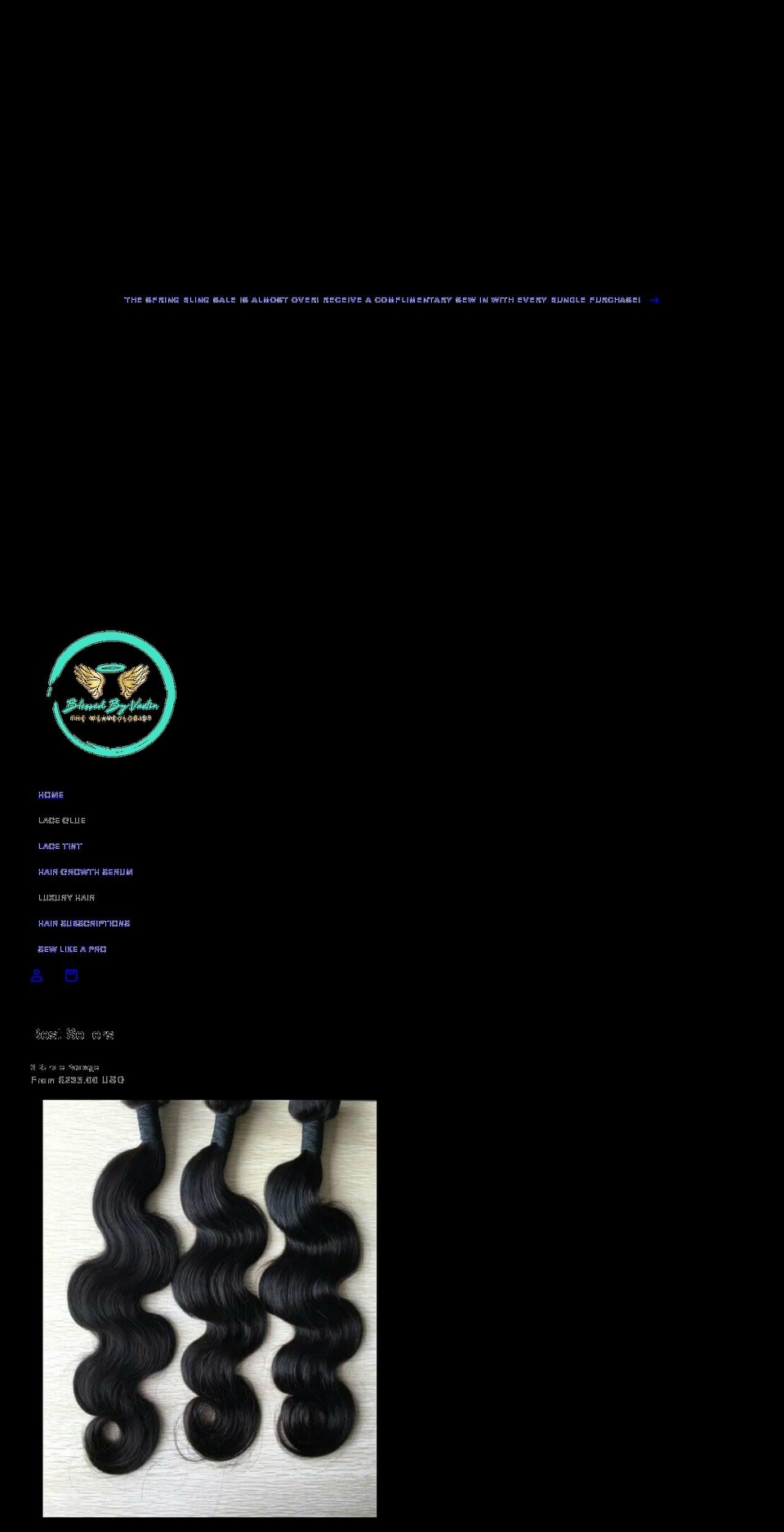blessedbyvaztin.com shopify website screenshot