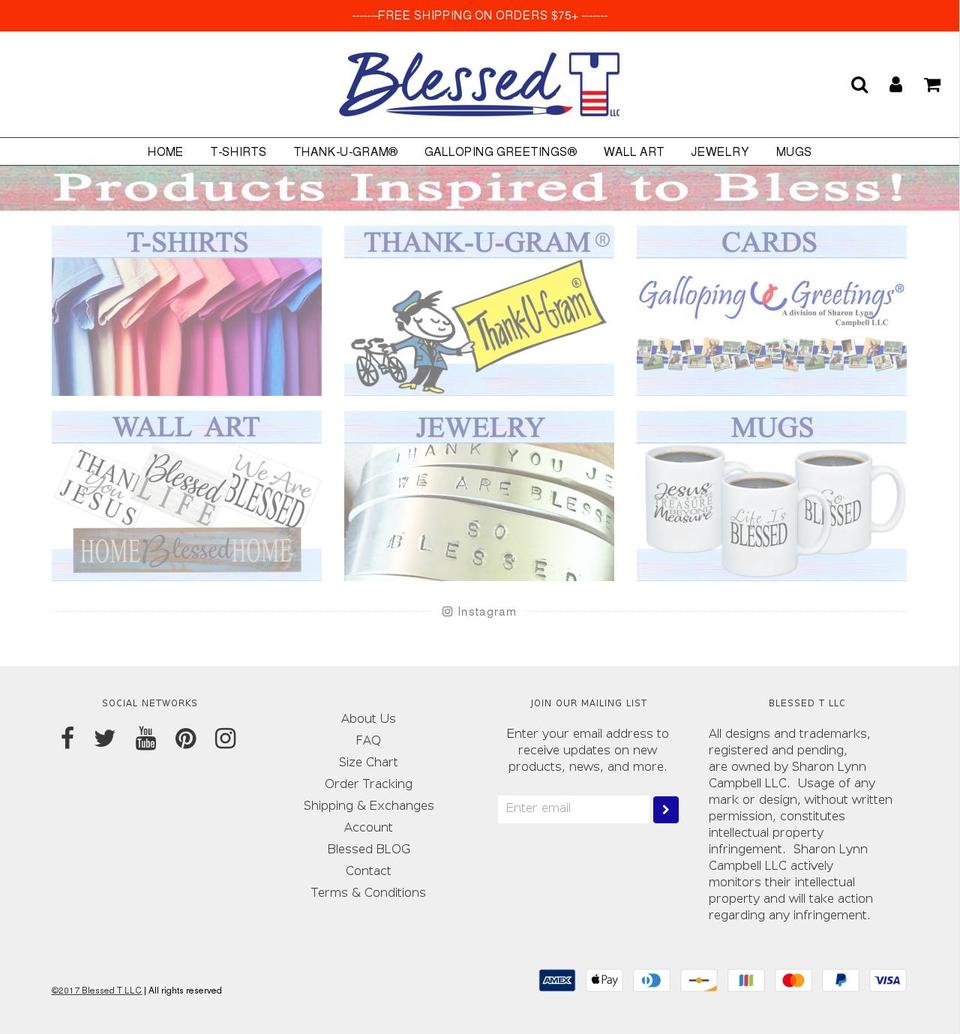 blessedchallenge.com — Shopify storefront screenshot