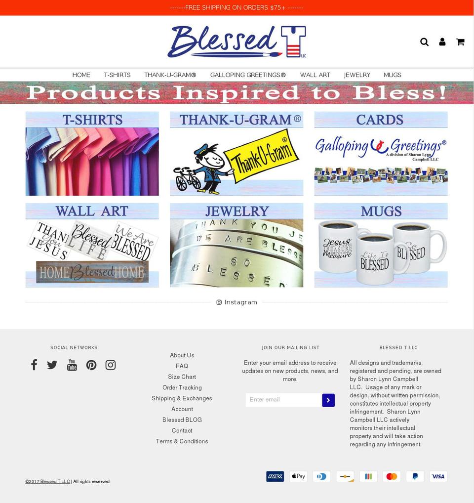 blessedchallenge.net shopify website screenshot