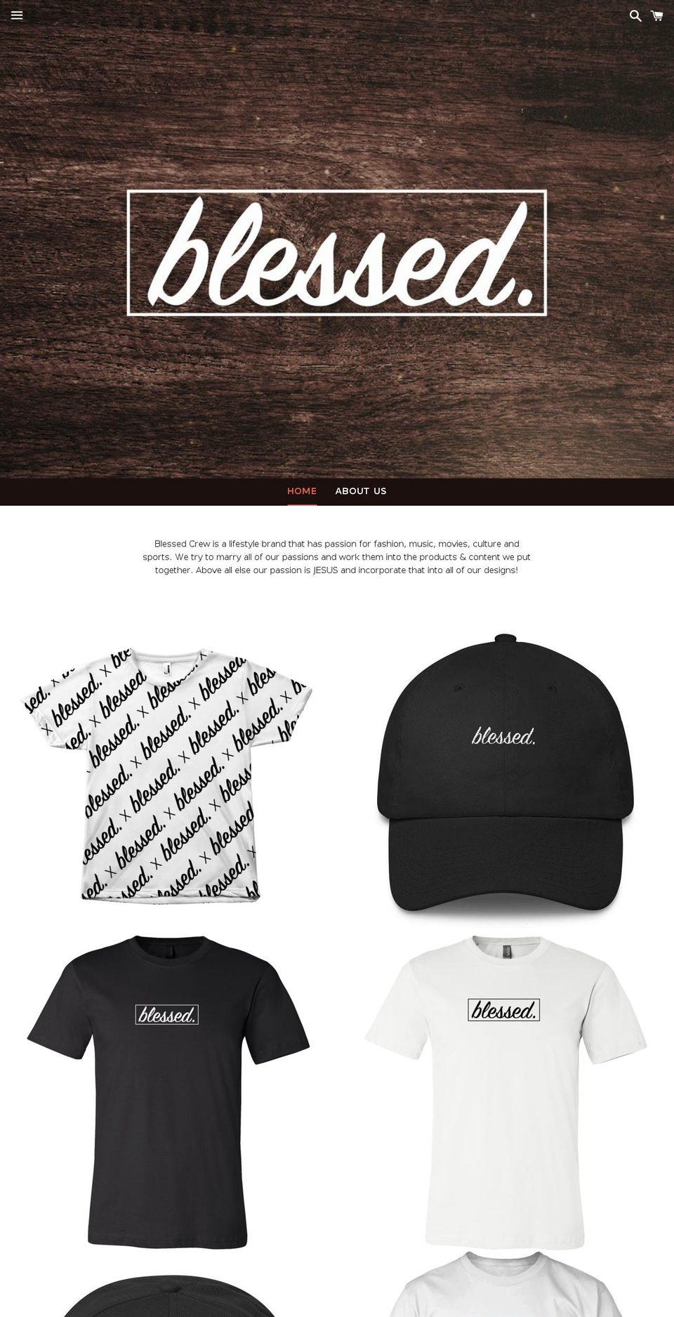 blessedcrew.com shopify website screenshot