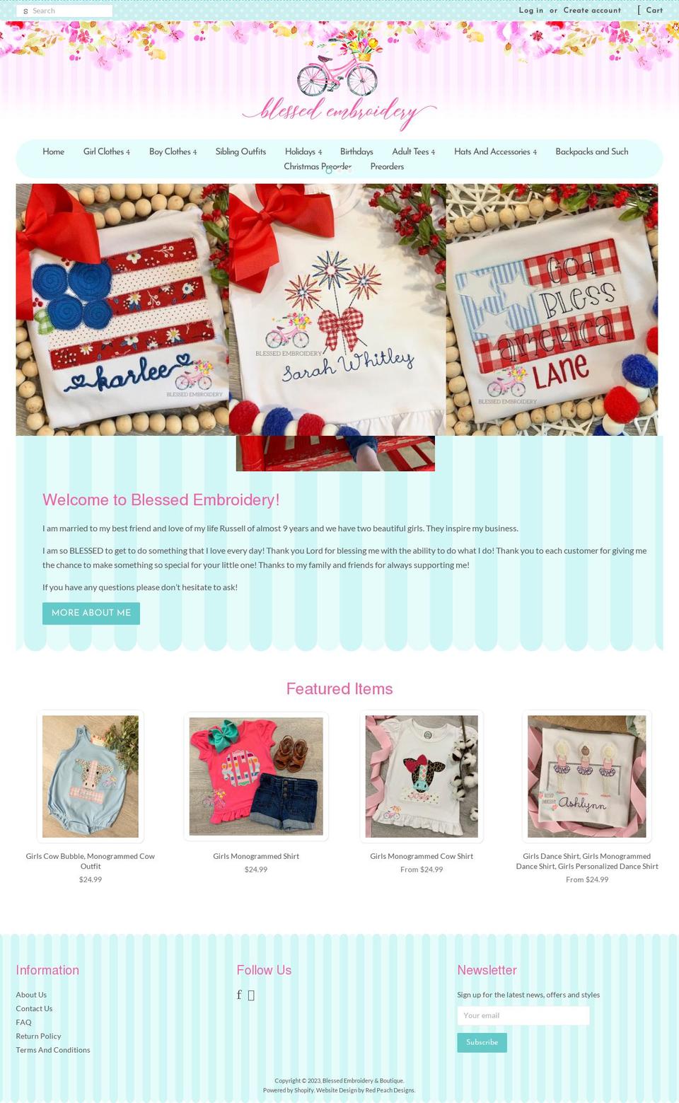 Kawaii-- Shopify theme site example blessedembroidery.com