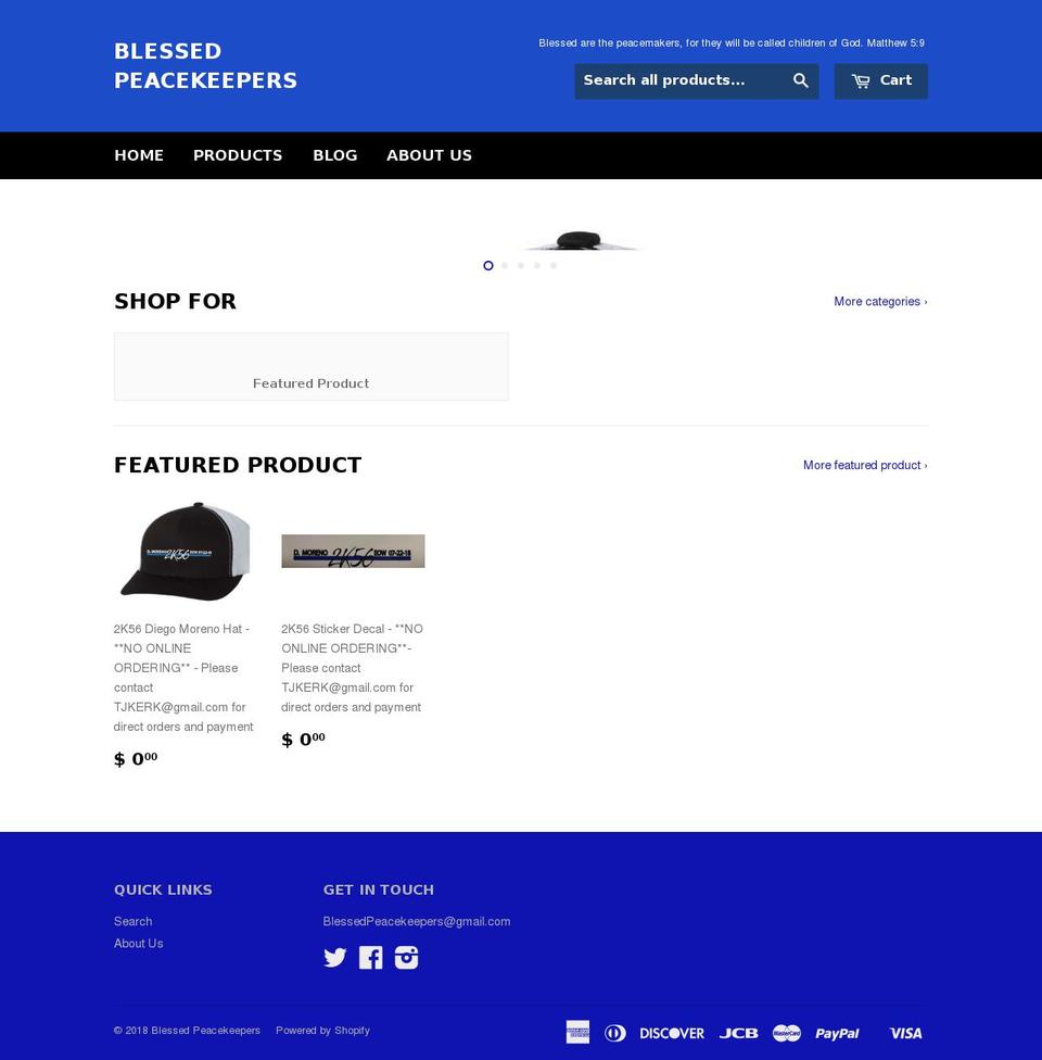 blessedfirefighters.com — Shopify storefront screenshot