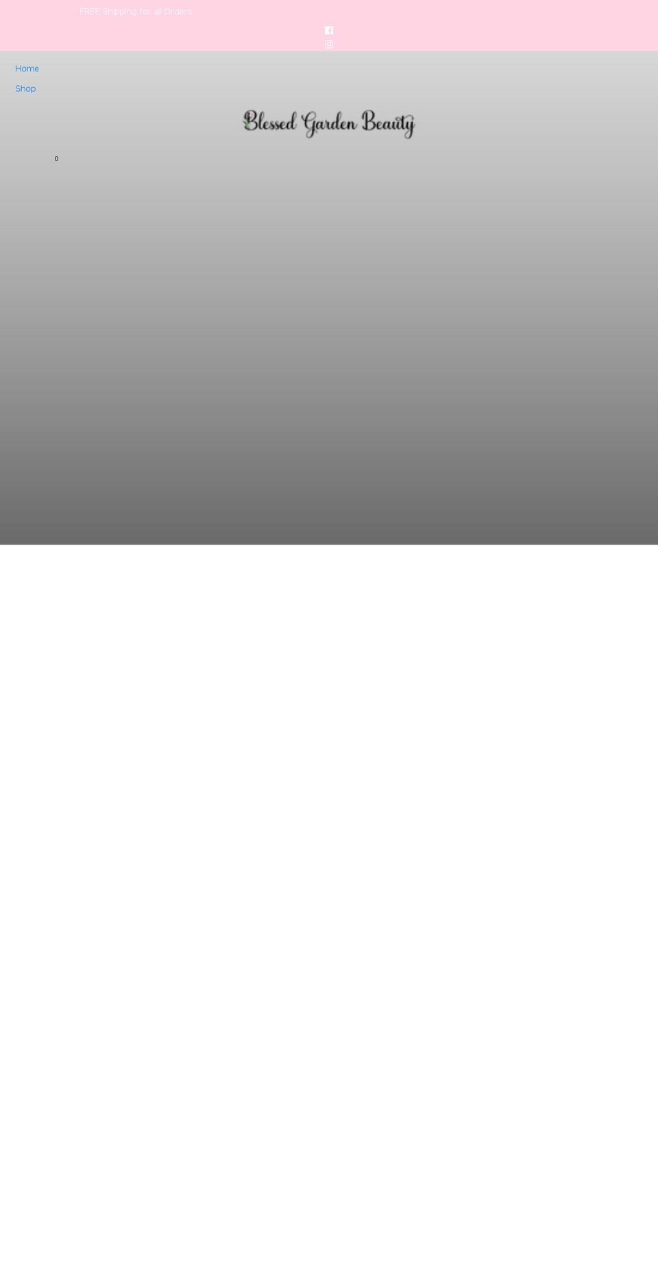 blessedgardenbeauty.com shopify website screenshot