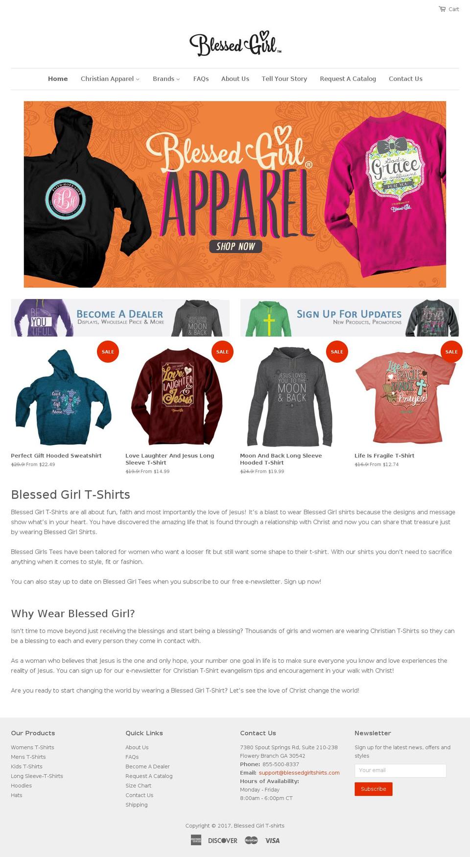 blessedgirltshirts.com shopify website screenshot