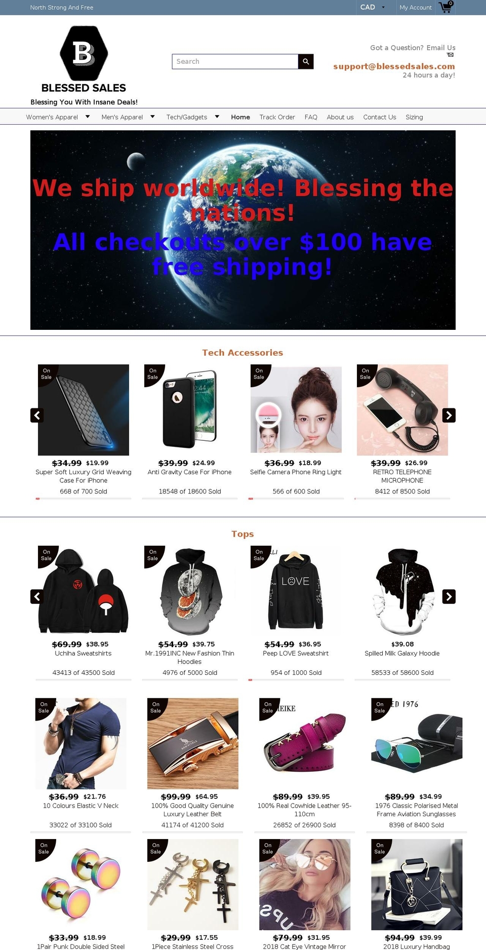 blessedsales.com — Shopify storefront screenshot