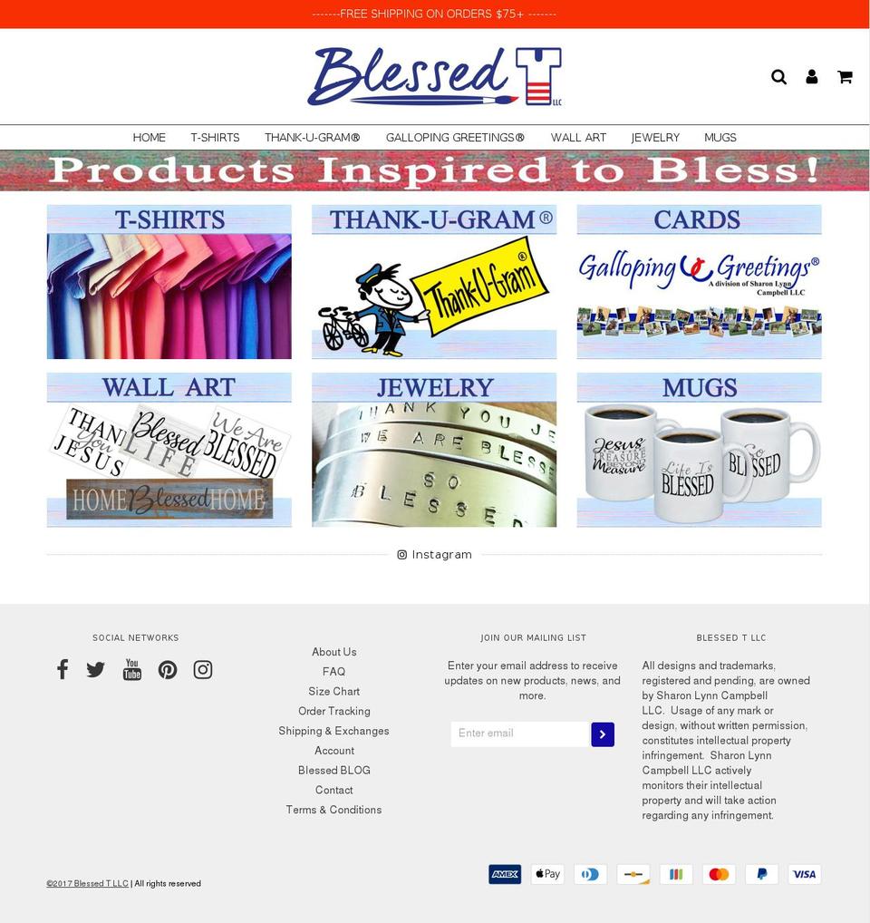 blessedt.com — Shopify storefront screenshot