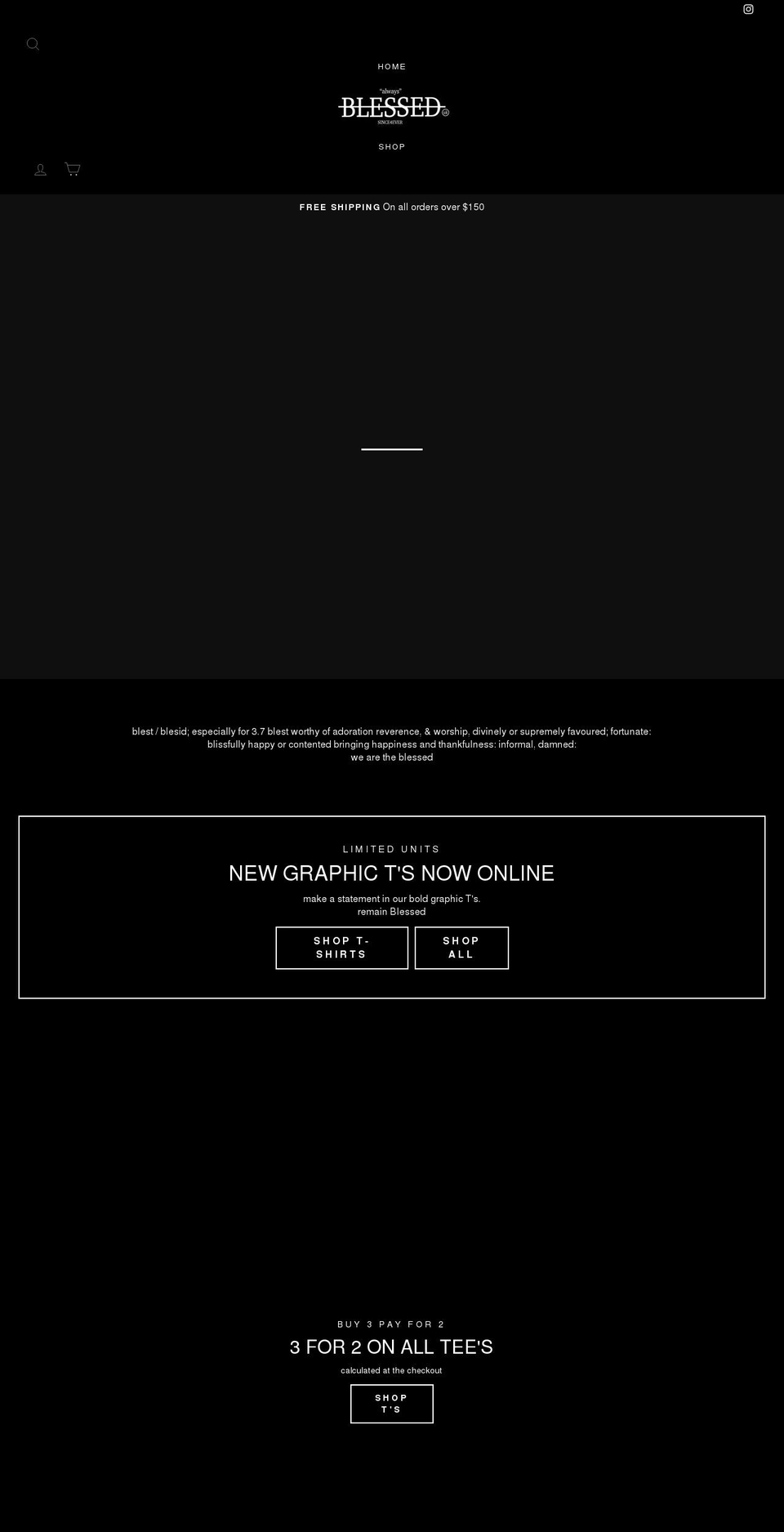 blesseduk.com shopify website screenshot