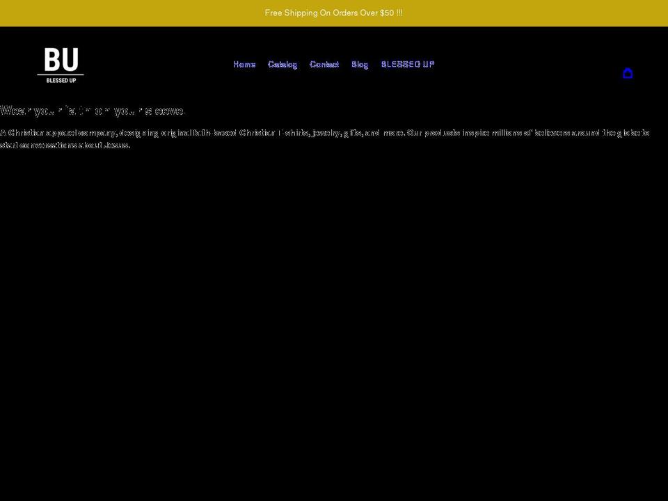 blessedupclothing.com — Shopify storefront screenshot