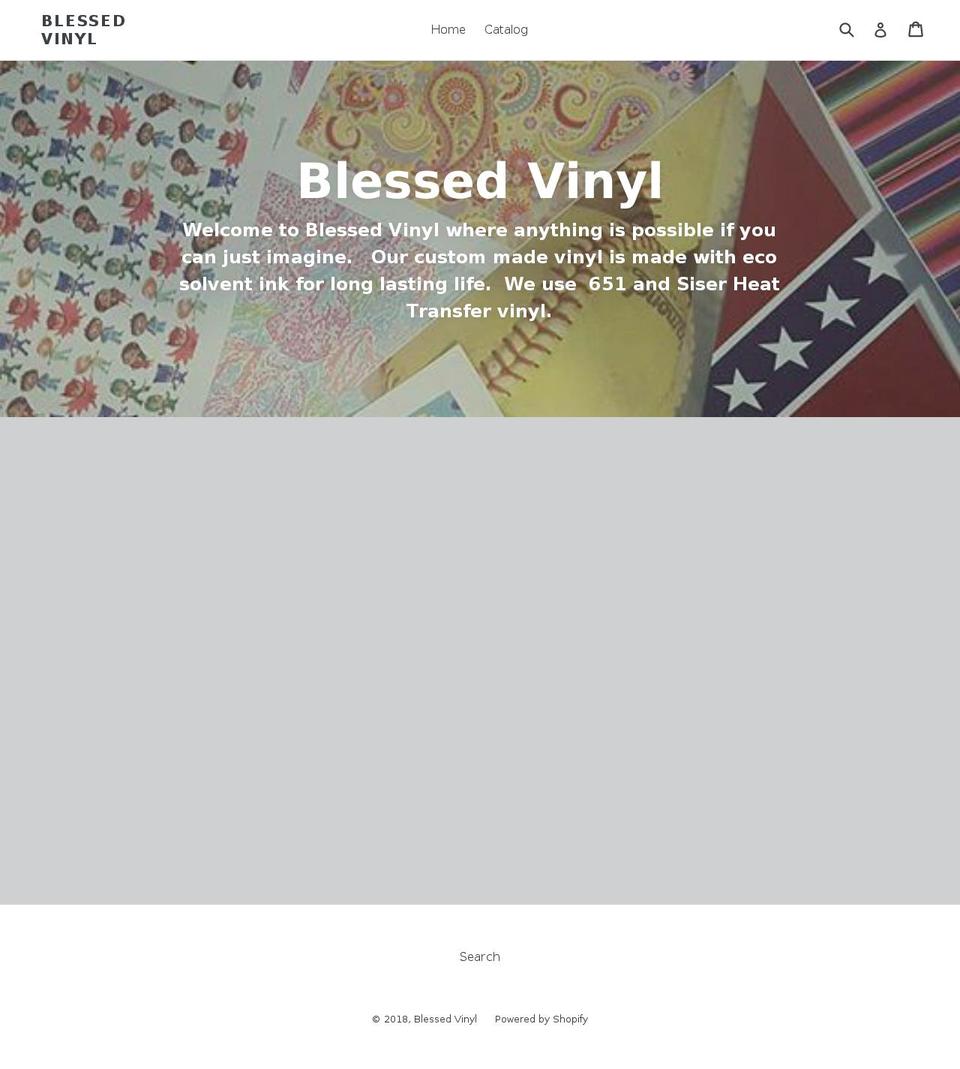 blessedvinyl.com shopify website screenshot