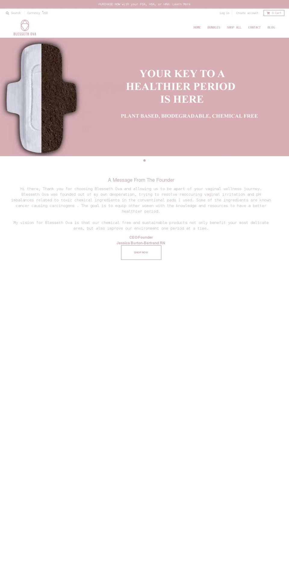 blessethova.com shopify website screenshot