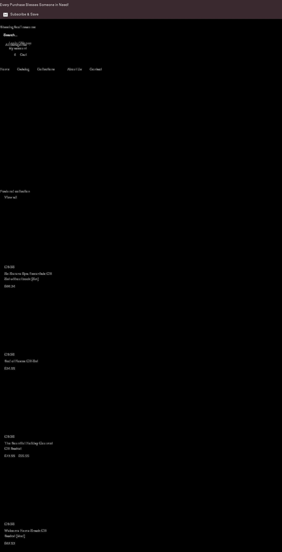 blessingboxtreasures.com shopify website screenshot