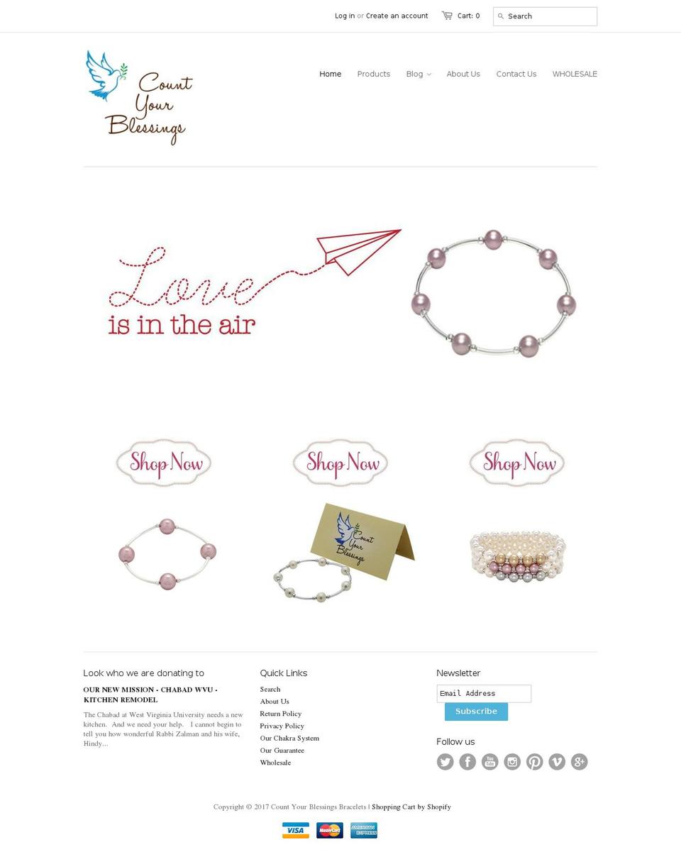 blessingbracelets.net shopify website screenshot