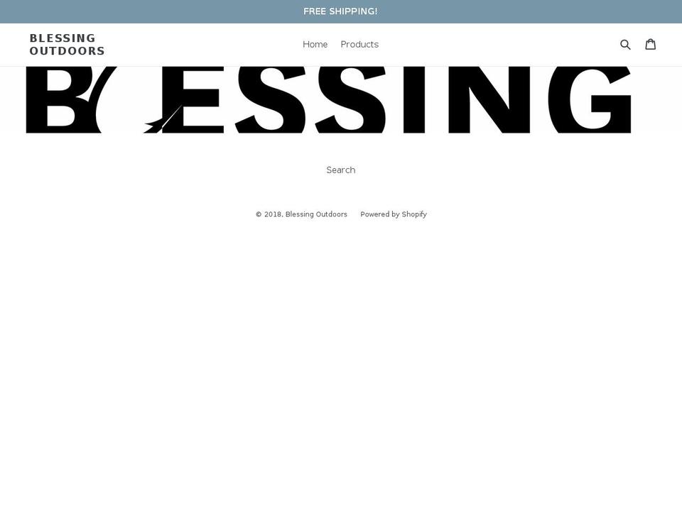 blessingoutdoors.com — Shopify storefront screenshot