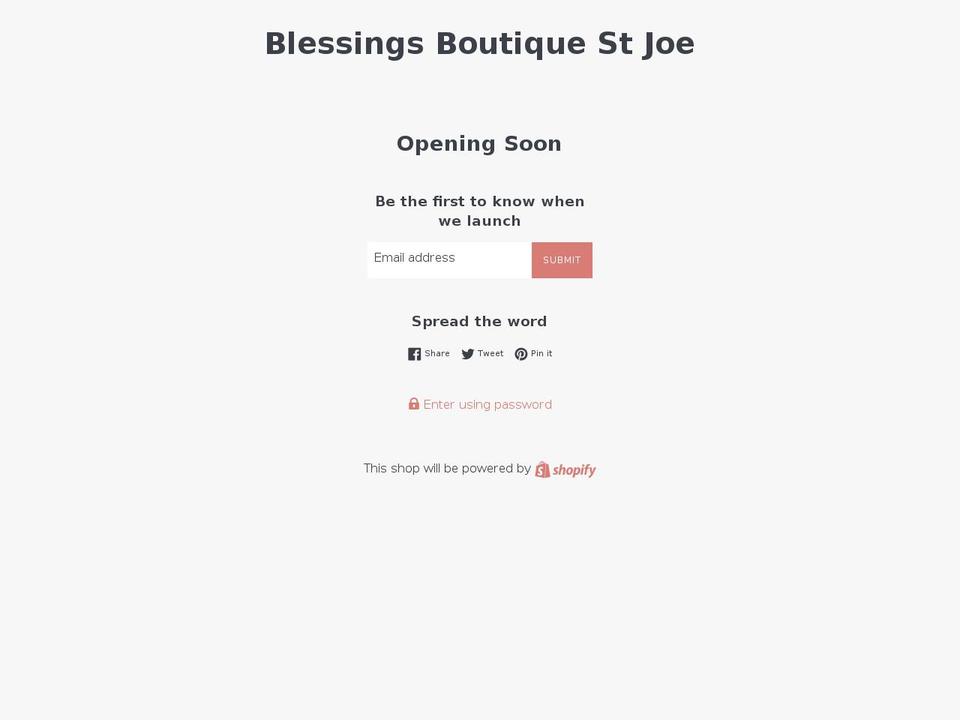 blessings-boutique.com — Shopify storefront screenshot