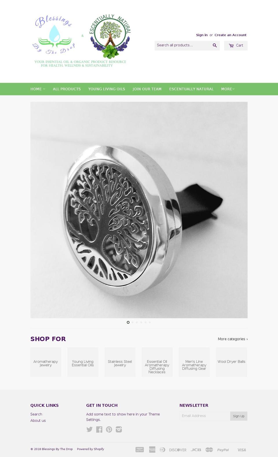 blessingsbythedrop.com — Shopify storefront screenshot