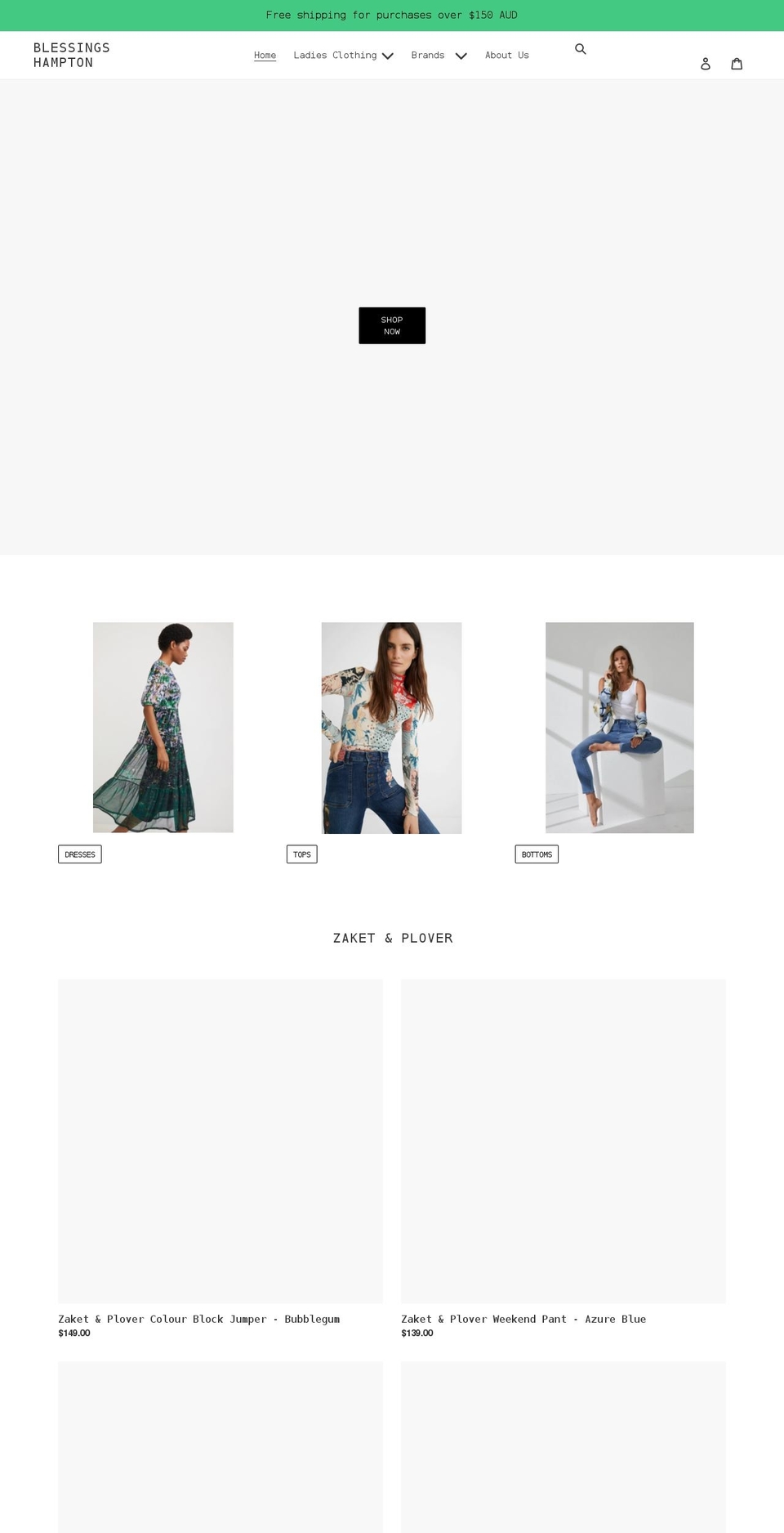 blessingshampton.com shopify website screenshot