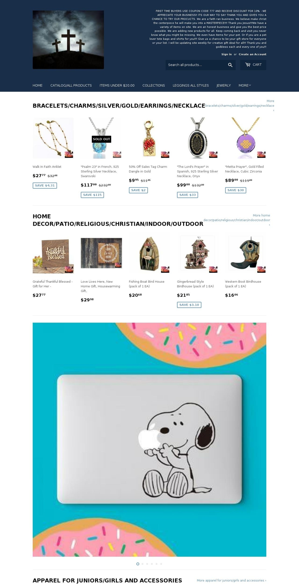 blessingsranbyfaith.com — Shopify storefront screenshot