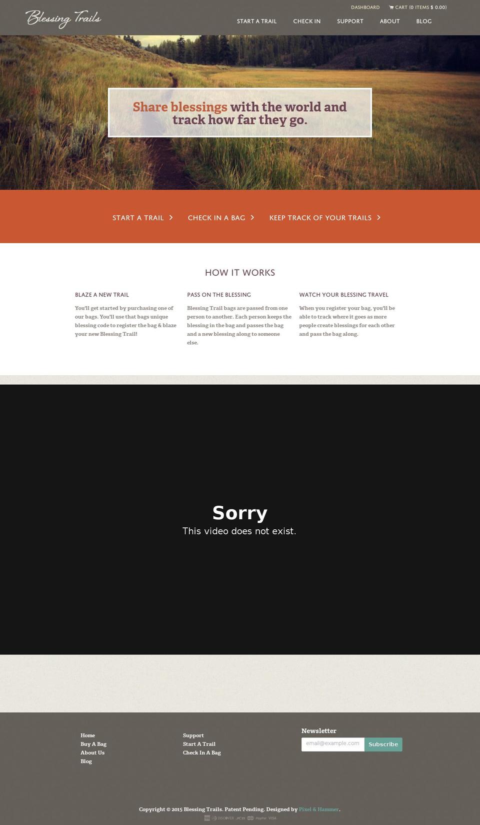 timber-2-1-0 Shopify theme site example blessingtrails.com