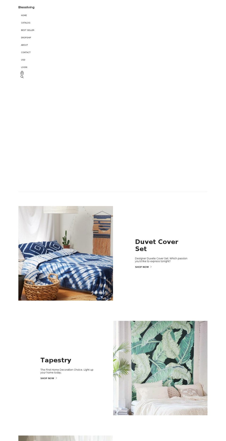 blessliving.com shopify website screenshot