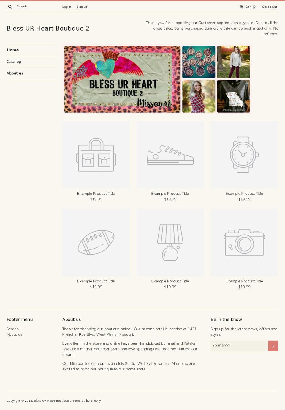 blessurheartboutique2.com shopify website screenshot