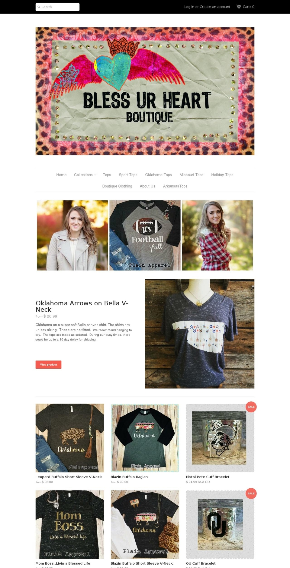 blessurheartboutiqueonline.com shopify website screenshot