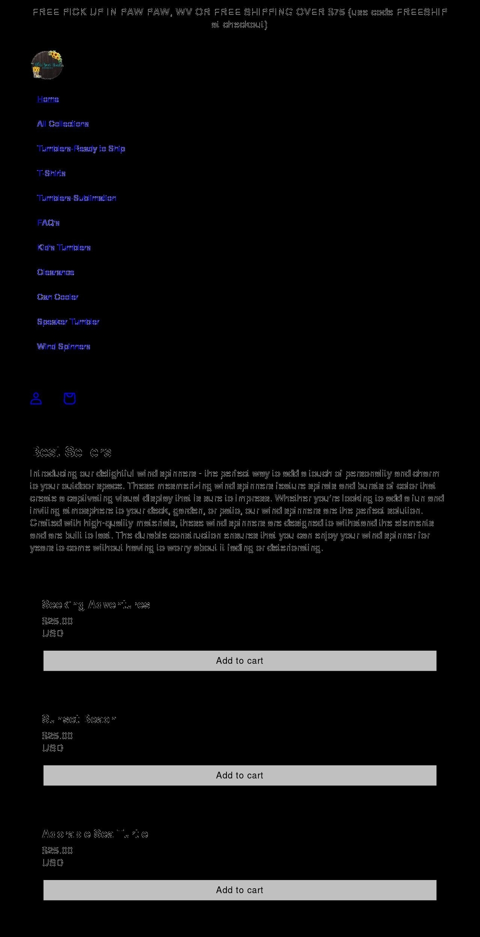 blessurheartdesigns.com shopify website screenshot