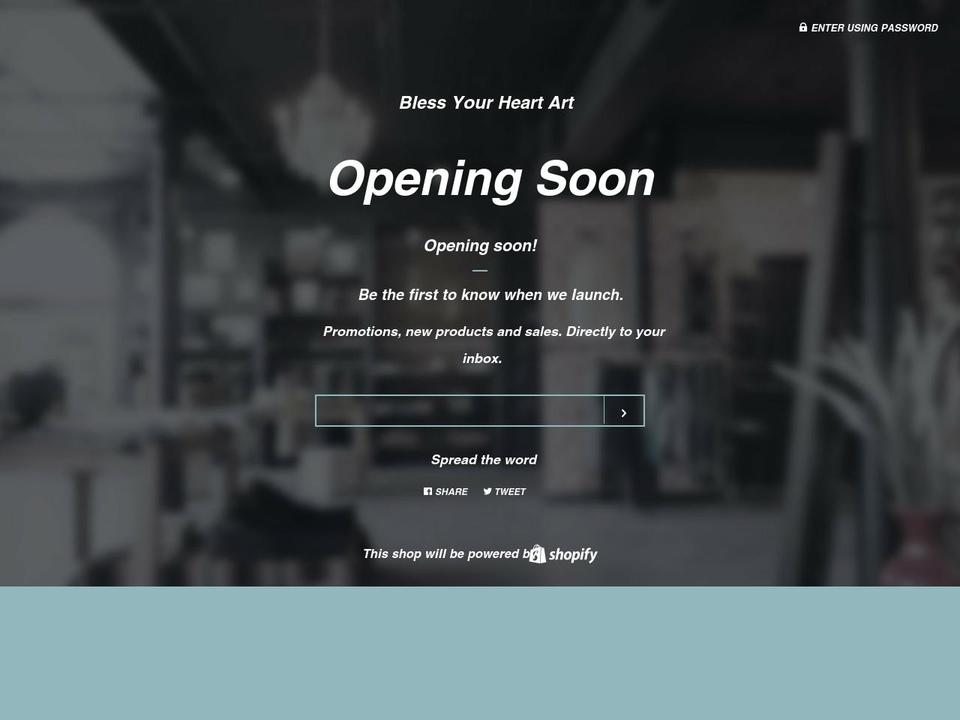 blessyourheartart.com shopify website screenshot