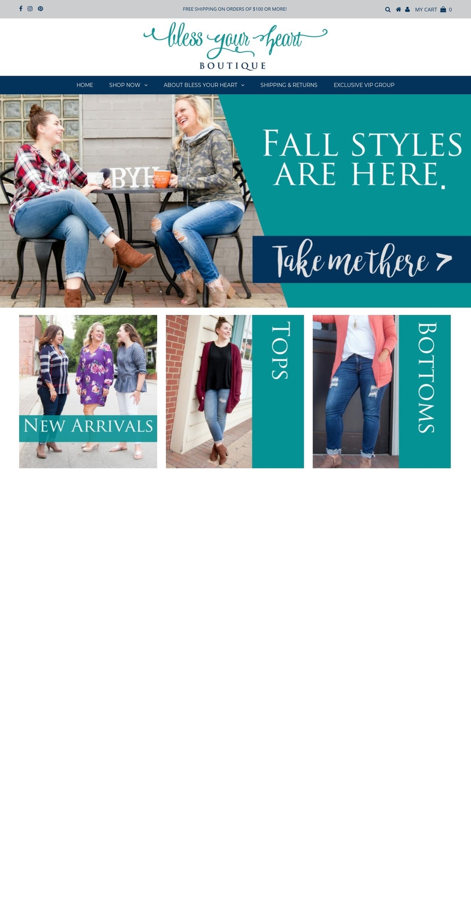 blessyourheartnc.com shopify website screenshot