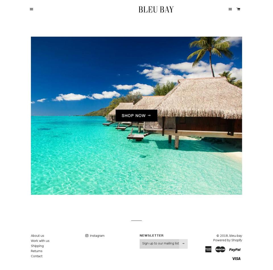 bleu-bay.com — Shopify storefront screenshot