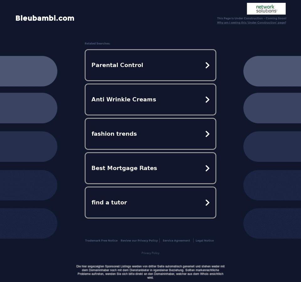 bleubambi.com shopify website screenshot