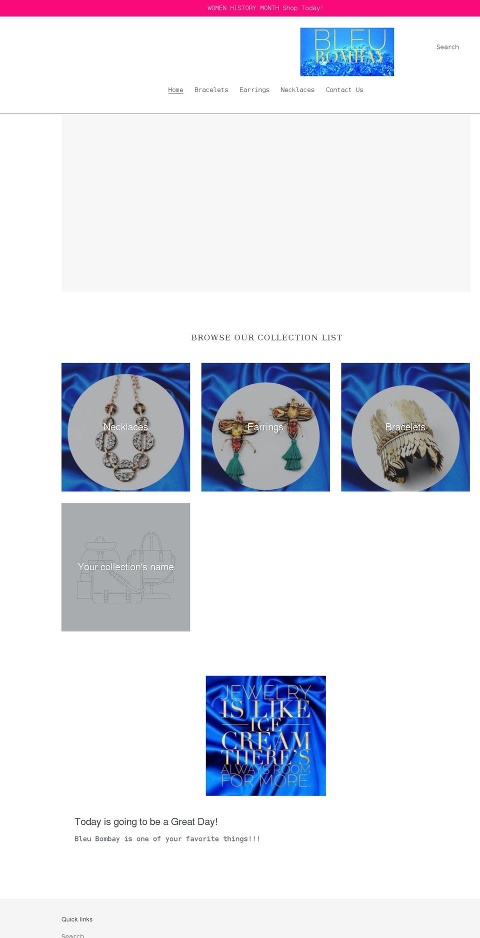 bleubombay.com shopify website screenshot