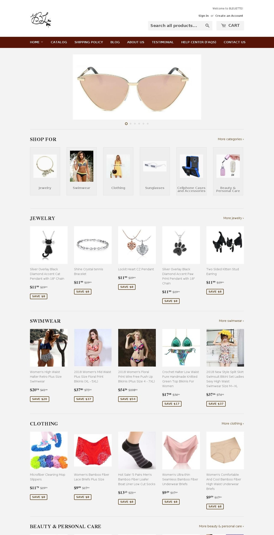 bleuetteglobal.net shopify website screenshot