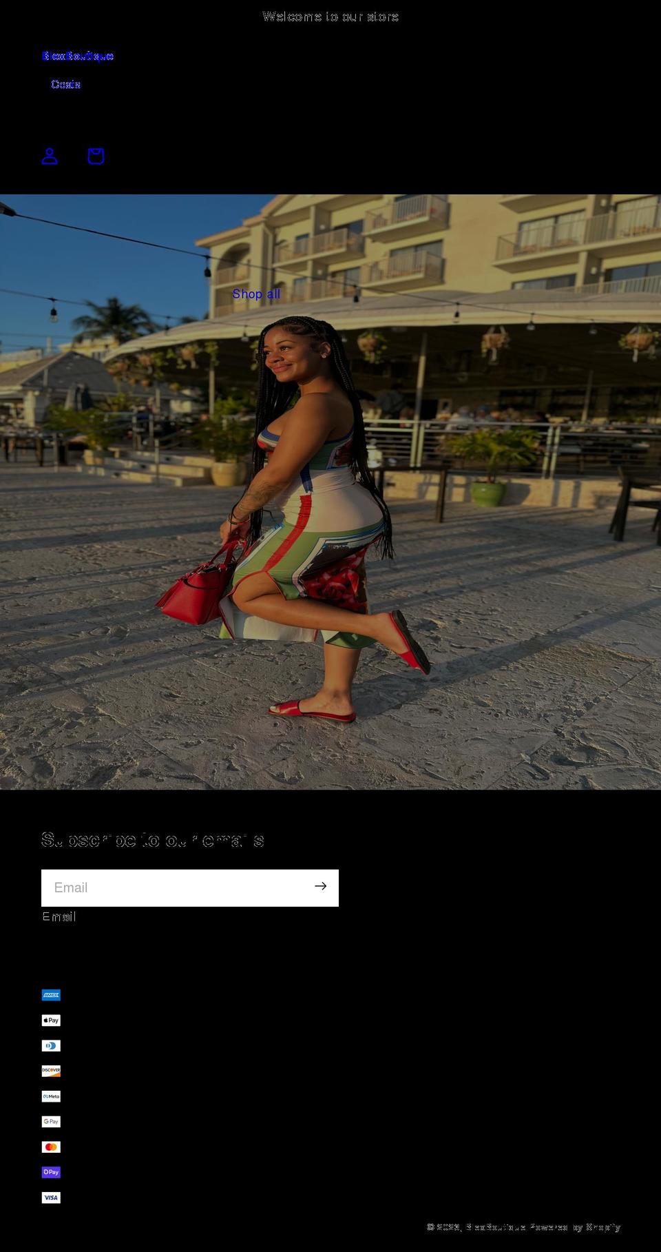 blexboutique.com shopify website screenshot