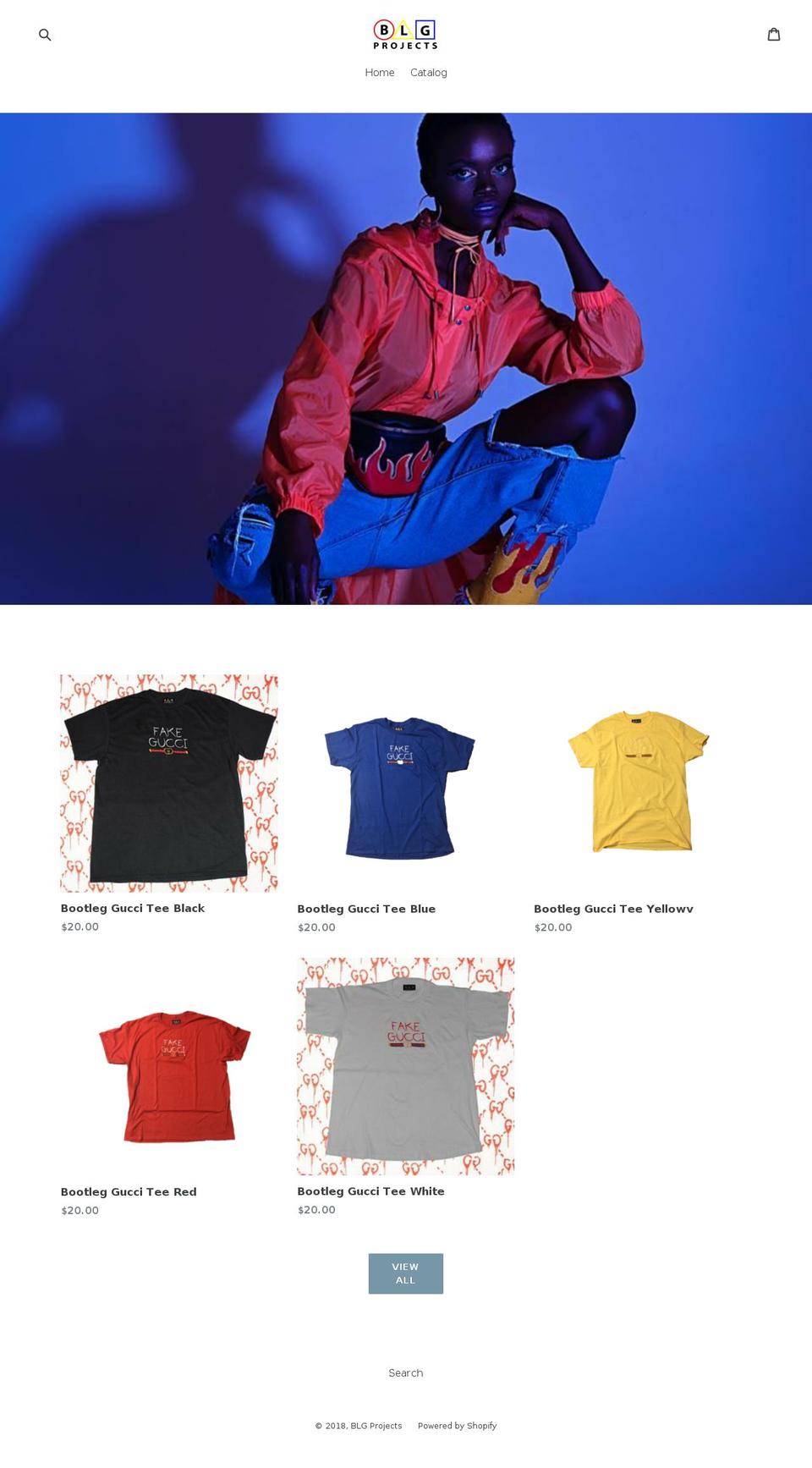 blgprojects.com — Shopify storefront screenshot