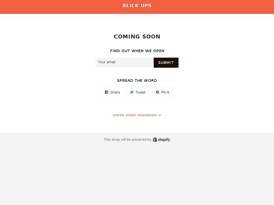 blickups.com — Shopify storefront screenshot