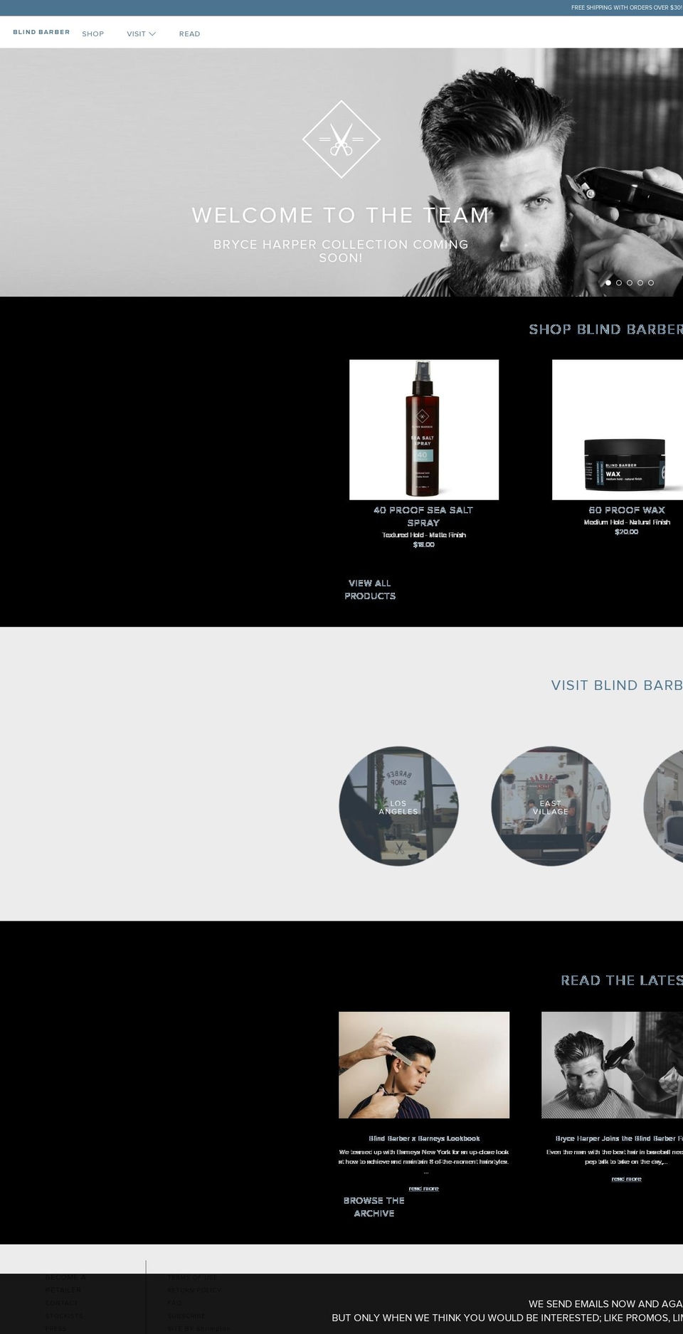 blindbarber.myshopify.com shopify website screenshot