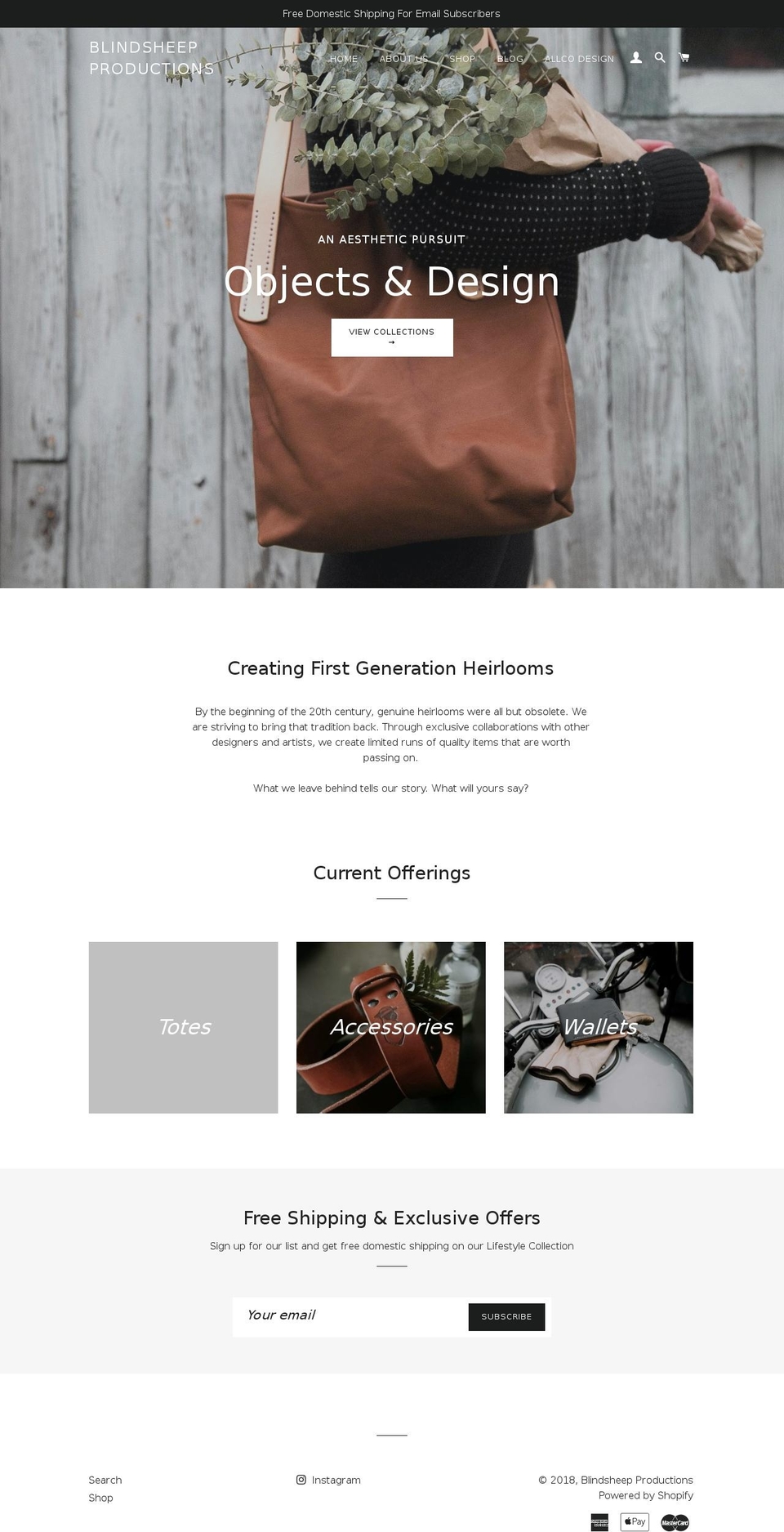 blindsheep.ca shopify website screenshot