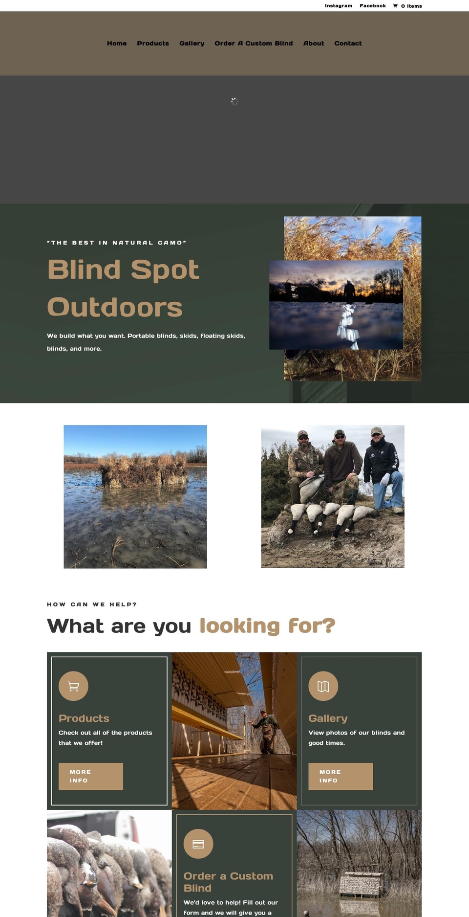 blindspotoutdoors.com — Shopify storefront screenshot