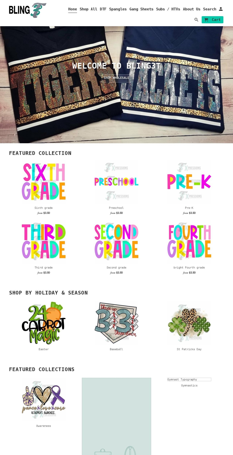 bling3t.com shopify website screenshot