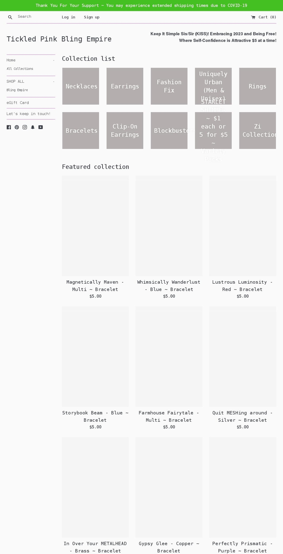 blingarleneharris.com shopify website screenshot