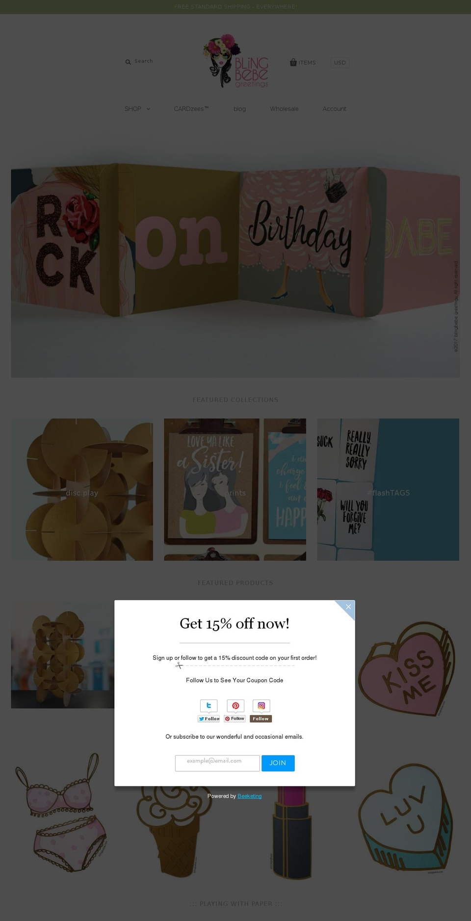 blingbebe.com shopify website screenshot