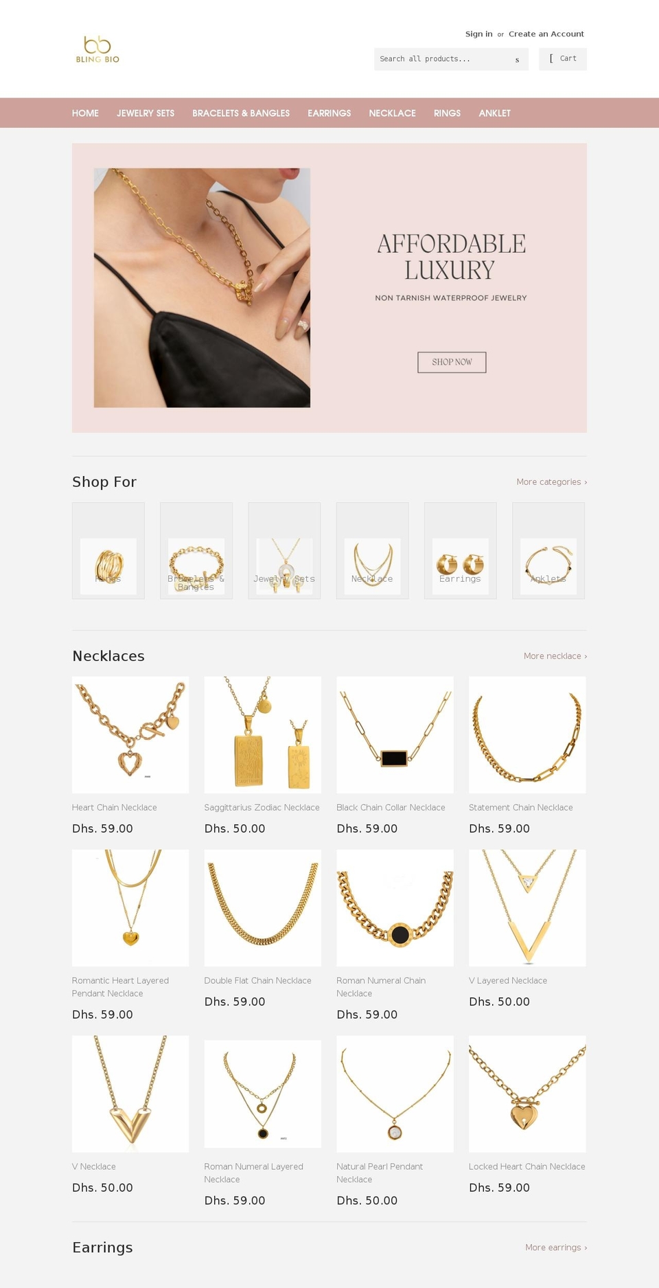 blingbio.com shopify website screenshot