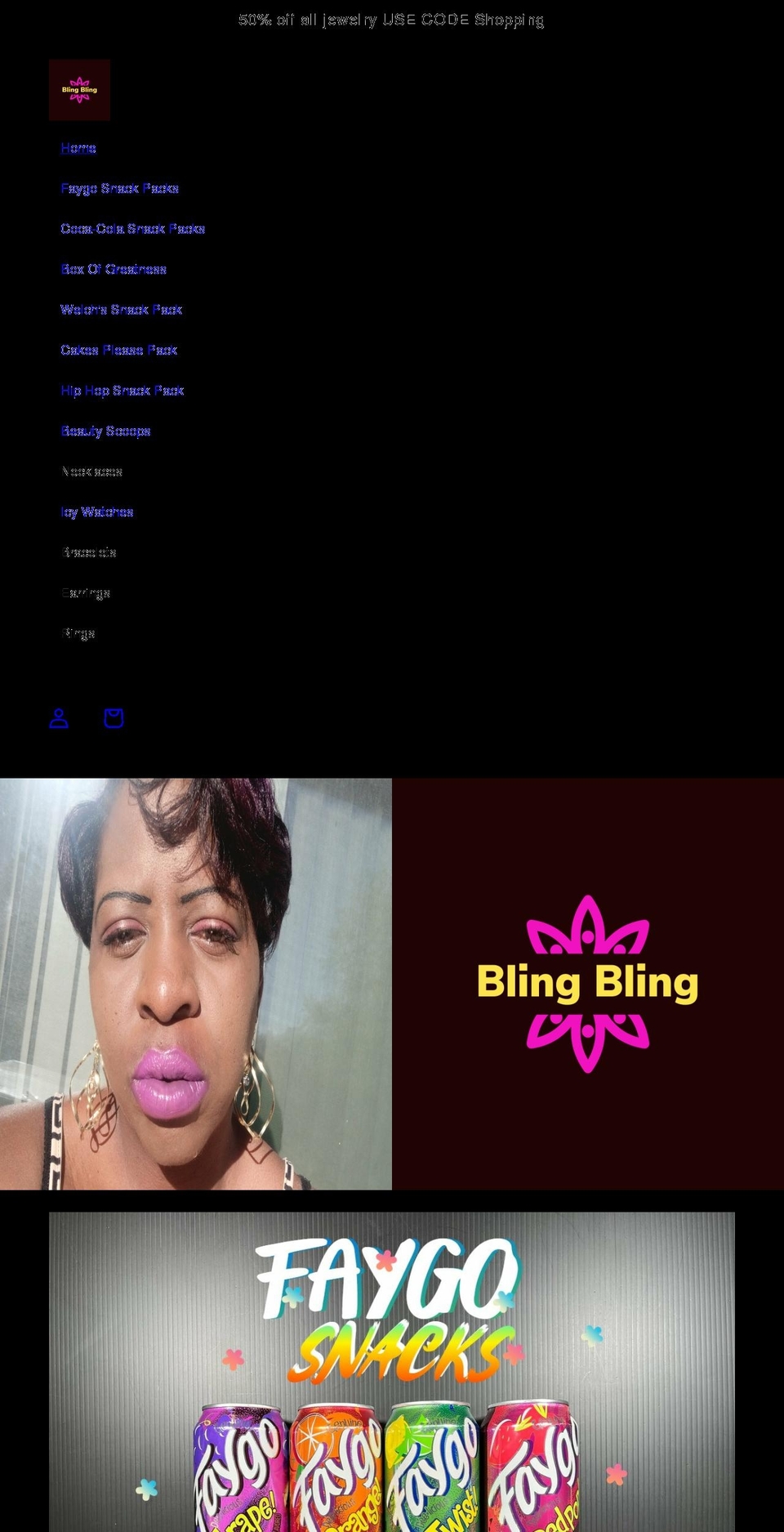 blingbling.website shopify website screenshot
