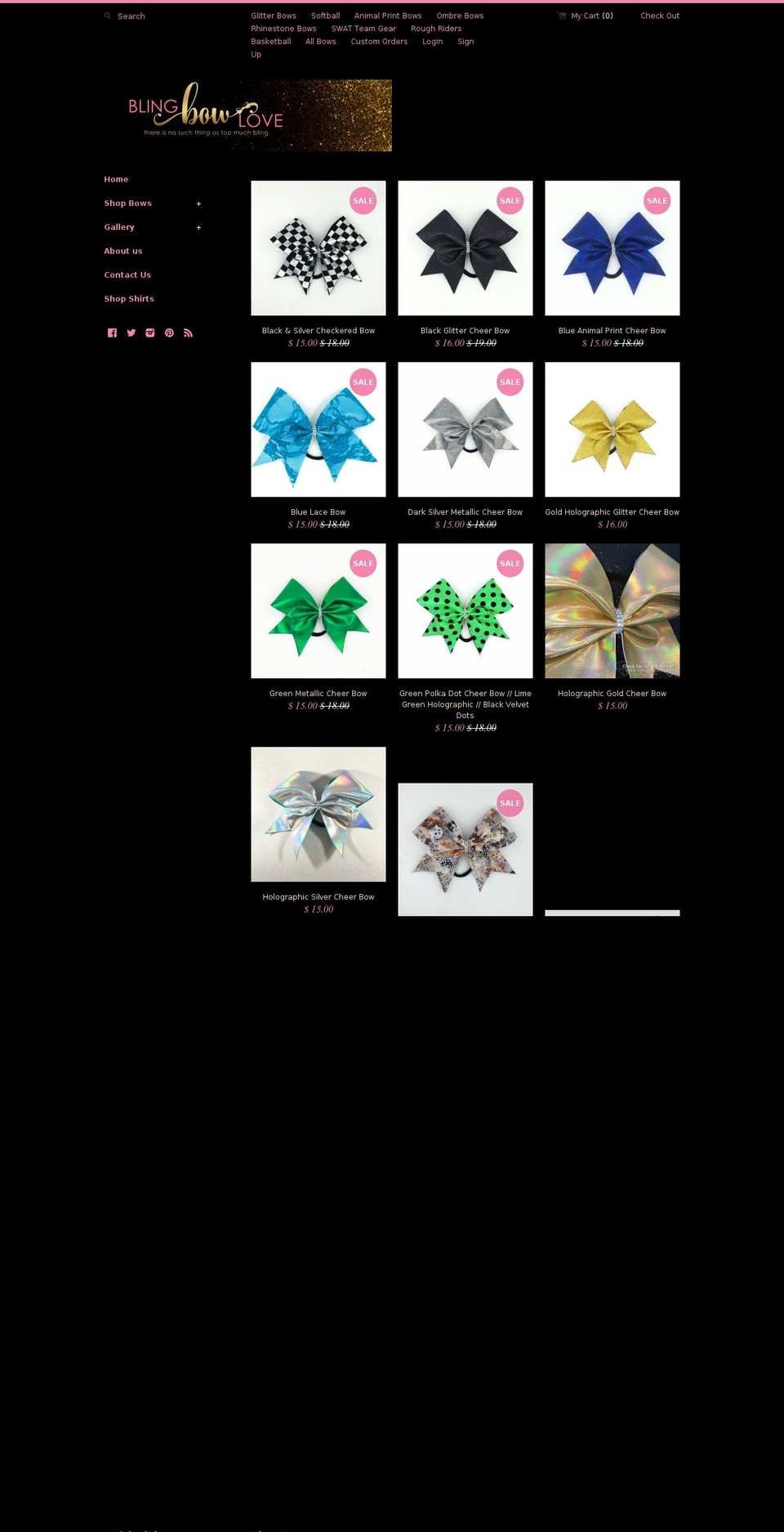 blingbowlove.com — Shopify storefront screenshot