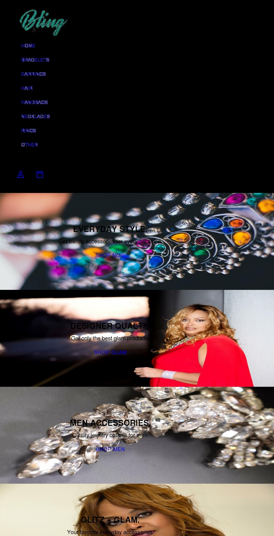 blingboxjewelry.com shopify website screenshot